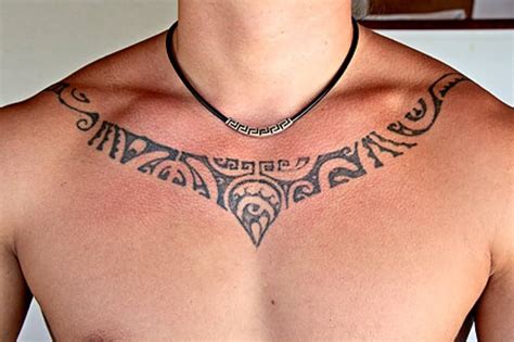 necklace tattoo men